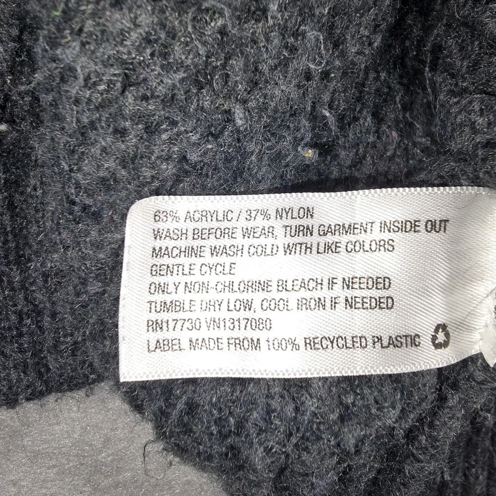 Cat & Jack Boys XL 16 Grey Colorblock Quarter Zip Waffle Knit Sweater Pullover